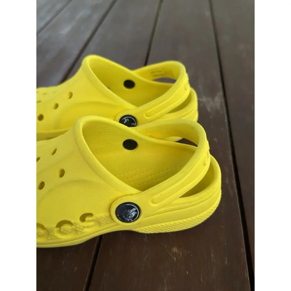 Crocs Classic Clog Yellow Kids Unisex Size C10 Slip-On Comfort Casual Sandals